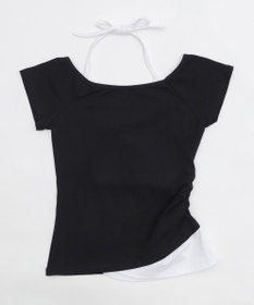 WEGO フェイクインナープリントピチT