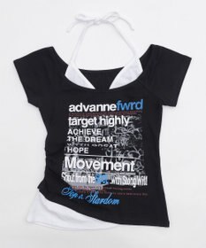 WEGO フェイクインナープリントピチT