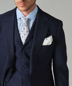 GOTAIRIKU 春夏向け【形態安定】SUMMERPREMIUMPLEATS_スモールワイドカラー 長袖ドレスシャツ（ストライプ/チェック）