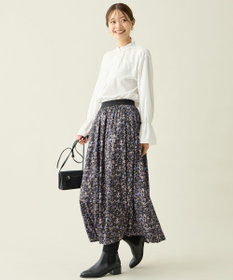 ANY 【ウエストゴム】モザイクプリントスカート