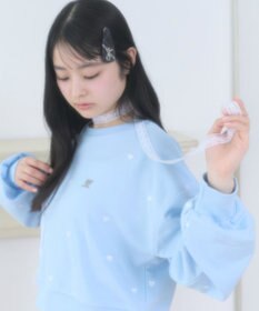 WEGO ハート総柄刺?スウェット