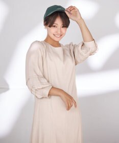 Tiaclasse 【洗える】ナローフレアパフスリーブワンピース