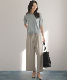 組曲 【先行予約】コットンフラワーレーシープルオーバー ニット