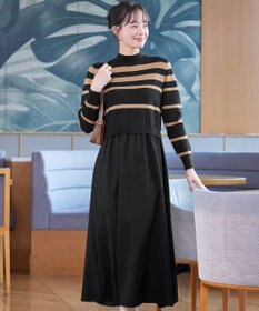 Tiaclasse ニットドッキングワンピース