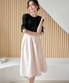 Tiaclasse 【洗える】レイヤードチュールフレアスカート