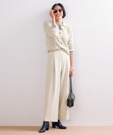 UNFILO ファインアルパカ 襟付きカーディガン