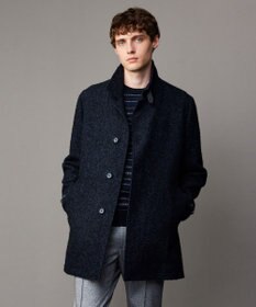 JOSEPH ABBOUD 【軽量/JAPANファブリック】アルパカヘリンボン ステンカラー コート