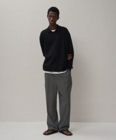 ATON TWIST WOOL GAUZE | ツータックイージーパンツ - UNISEX