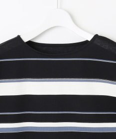 J.PRESS LADIES L パネルボーダー フレンチスリーブ カットソー