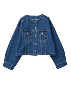 earth music&ecology ノーカラーデニムジャケット