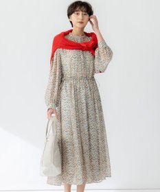 23区 S 【洗える】シアーヘリンボーンプリント ワンピース