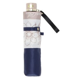 MOONBAT LANVIN en Bleu 折りたたみ傘 サテンプリントフラワー