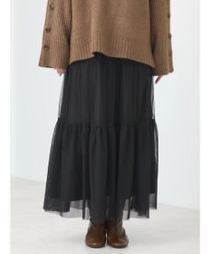 earth music&ecology ティアードチュールスカート