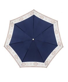 MOONBAT LANVIN en Bleu 折りたたみ傘 サテンプリントフラワー