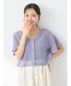 earth music&ecology ＳＥＴ２点レースカーディガン＋レイヤードインナー