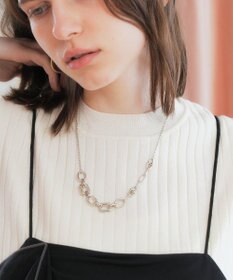 YECCA VECCA デザインチェーンショートネックレス