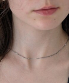 Phoebe 〈金属アレルギー対応〉ポイントチェーンステーションネックレス/シルバー
