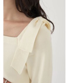 earth music&ecology 肩リボンニットプルオーバー