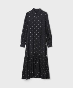 GRACE CONTINENTAL ベルト付刺繍ロングワンピース