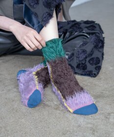 COQ HAPPY PENGUIN リバーシブルファーソックス