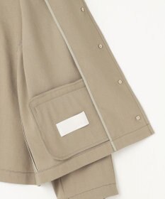 自由区 【セットアップ対応】リネンストレッチノーカラー ジャケット