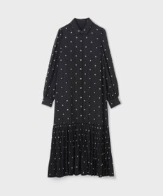 GRACE CONTINENTAL ベルト付刺繍ロングワンピース