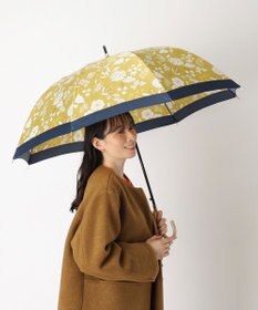 MOONBAT LANVIN en Bleu 長傘 バイカラーデイジー サテンプリント ジャンプ 耐風