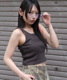 WEGO スタッズグラフィックタンク