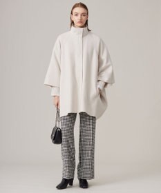 ICB L ハウンドトゥースツイード ワイドストレートパンツ