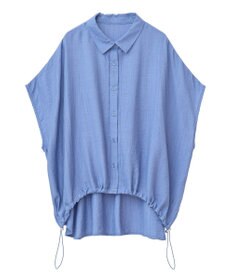 earth music&ecology 【接触冷感】裾ドロストフレンチスリーブシャツ