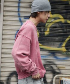 WEGO ブリーチニットグラフィックプルオーバー