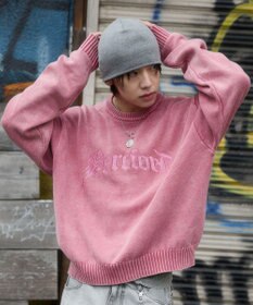 WEGO ブリーチニットグラフィックプルオーバー