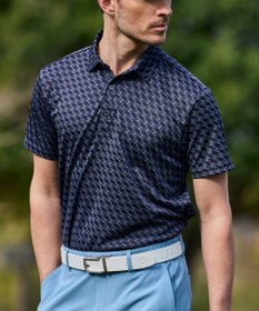 ZERO HALLIBURTON 【吸水速乾・UVケア】 ZHモノグラムジャガードポロシャツ ZHG-M5S6 82951