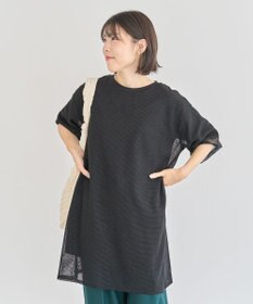 Green Parks 半袖メッシュドッキングチュニック