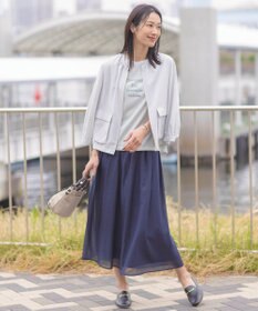 J.PRESS LADIES L 【WEB限定・洗える】ボイルドワッシャー ブルゾン