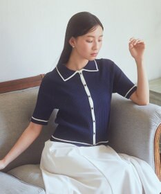 earth music&ecology リブニットカーディガン