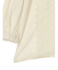 earth music&ecology フロントレースシフォンブラウス