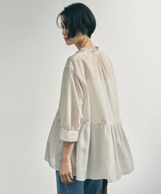UNFILO ペプラム ギャザーブラウス