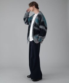WEGO 【ユニセックス着用ITEM/MLサイズ展開】モヘアタッチパターンカーディガン
