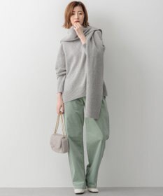 23区 S 【洗える】23区DENIM ベルベットストレッチ ワイドパンツ