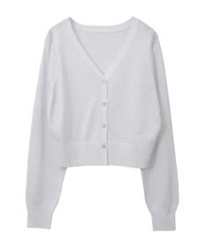 earth music&ecology シアーラメＶネックカーディガン