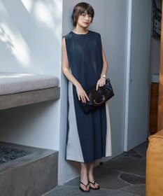 ICB 【接触冷感・UVカット・洗える】RENUソフトタイプライター バイカラーワンピース