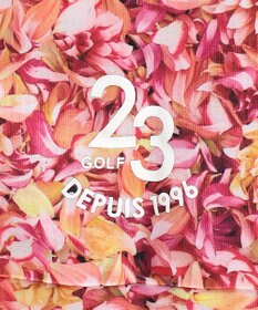23区GOLF 【WOMEN】プランティカプリント 総柄 半袖ポロシャツ