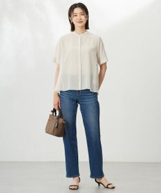J.PRESS LADIES 【洗える】BASIC STRETCH DENIM ボーイフィット パンツ