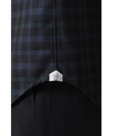 DAKS ウールチェック 隠しボタンダウンシャツ