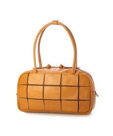 UNBILLION ピークスピーク PEAKS PEAK / 牛革パッチワーク横長ボストン