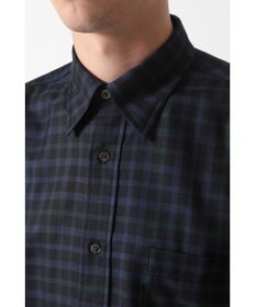 DAKS ウールチェック 隠しボタンダウンシャツ