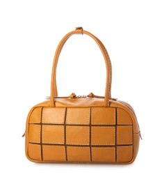 UNBILLION ピークスピーク PEAKS PEAK / 牛革パッチワーク横長ボストン