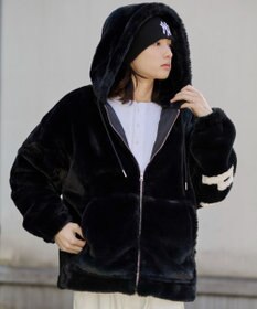 WEGO 【ユニセックス着用ITEM/MLサイズ展開】エコファーグラフィックブルゾン