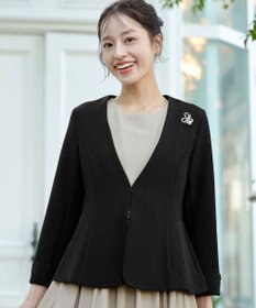 Tiaclasse L 【ストレッチジョーゼット】フレアジャケット